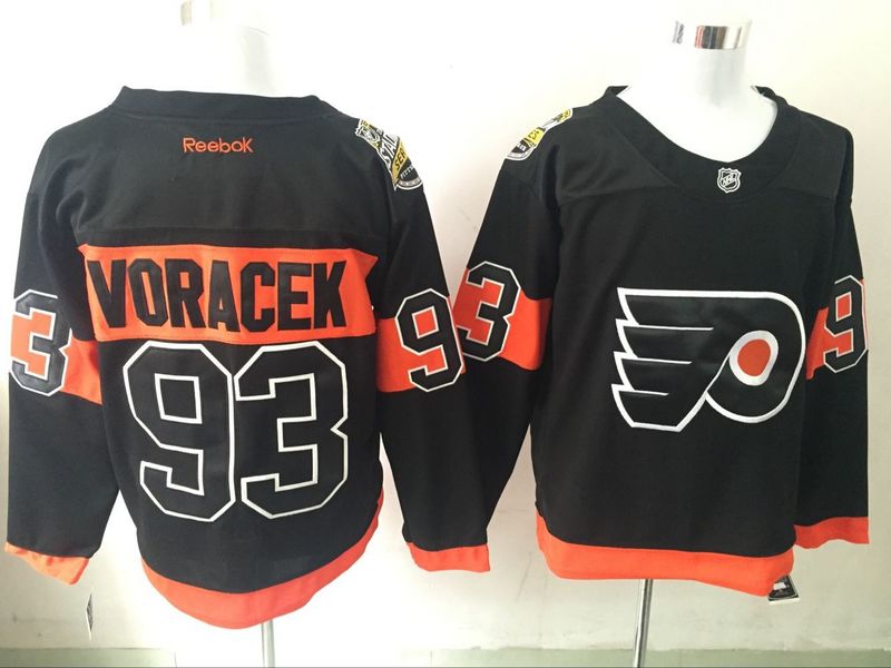 Flyers 93 Jakub Voracek Black 2017 Stadium Series Reebok Jersey