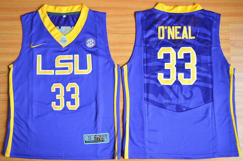LSU Tigers 33 Shaquille O'Neal Purple Youth College Jersey