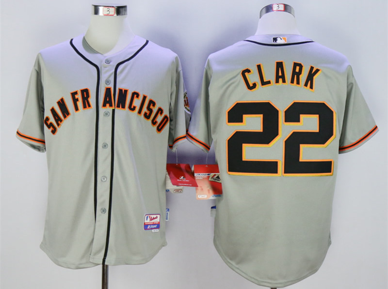Giants 22 Will Clark Grey Cool Base Jersey
