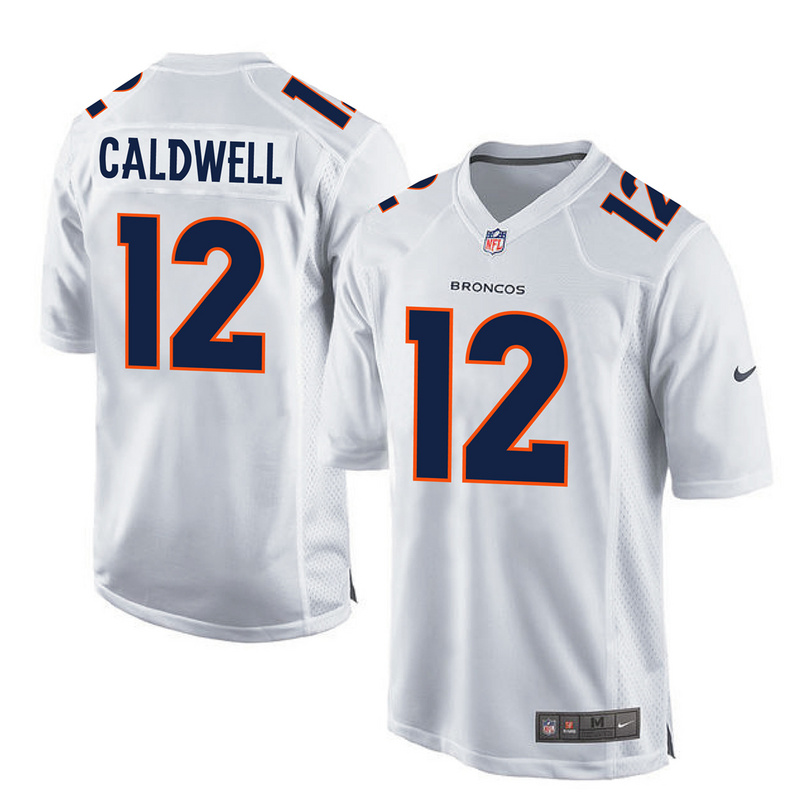 Nike Broncos 12 Andre Caldwell White Game Event Jersey