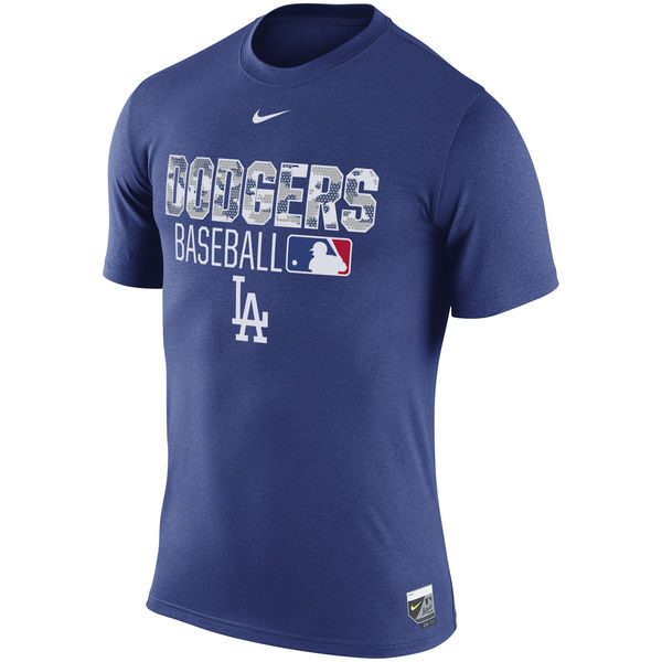 Nike Dodgers Blue Men's Short Sleeve T-Shirt2