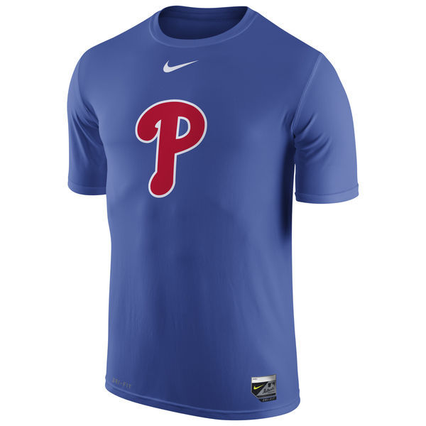 Nike Phillies Fresh Logo Blue Men's Short Sleeve T-Shirt