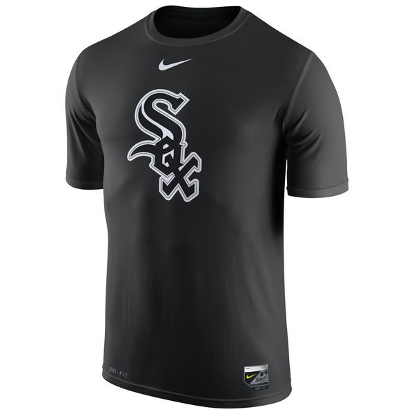 Nike White Sox Fresh Logo Black Men's Short Sleeve T-Shirt