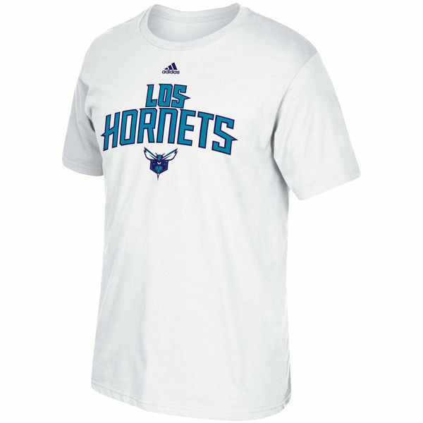 Charlotte Hornets White Short Sleeve Men's T-Shirt