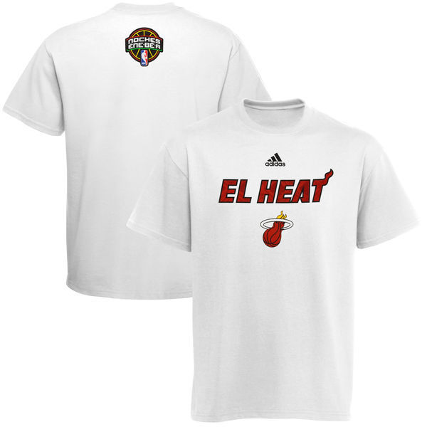 Miami Heat White Short Sleeve Men's T-Shirt02