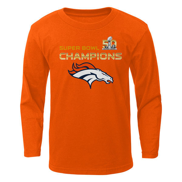 Nike Denver Broncos Orange Long Sleeve Men's T-Shirt