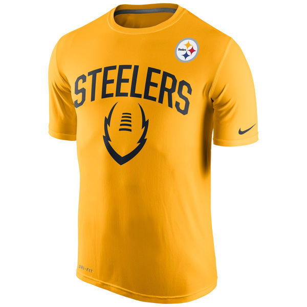 Nike Pittsburgh Steelers Yellow Short Sleeve Men's T-Shirt