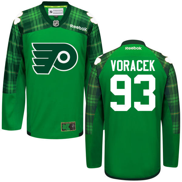 Flyers 93 Jakub Voracek Green St. Patrick's Day Reebok Jersey