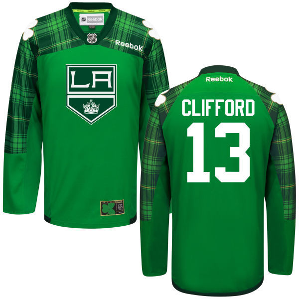 Kings 13 Kyle Clifford Green St. Patrick's Day Reebok Jersey