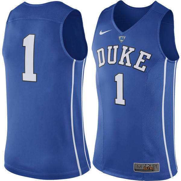 Nike Duke Blue Devils #1 Blue Basketball College Jersey