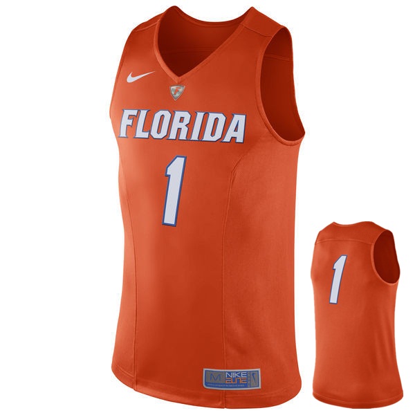 Nike Florida Gators #1 Orange Basketball College Jersey