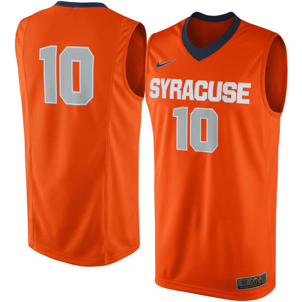 Nike Syracuse Orange #10 Orange Basketball College Jersey