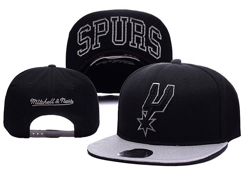Spurs Team Logo Black Adjustable Hat YD02