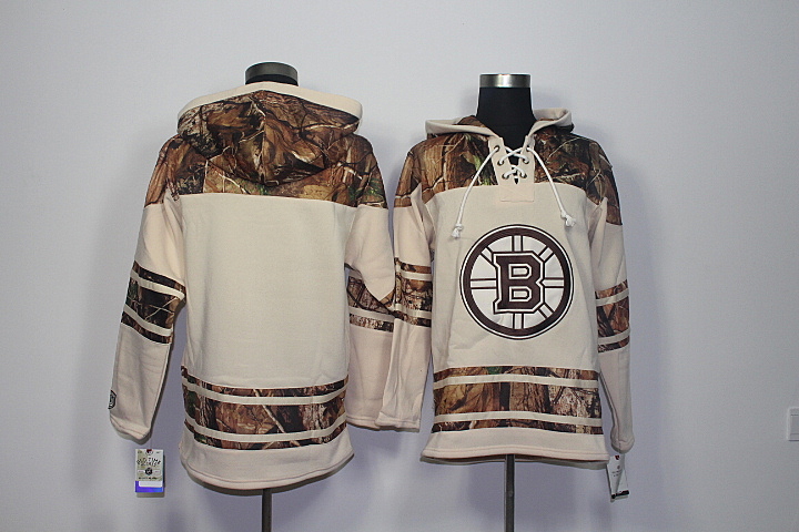 Bruins Blank Old Time Hockey Stone Realtree Lacer Name and Number Hoodie