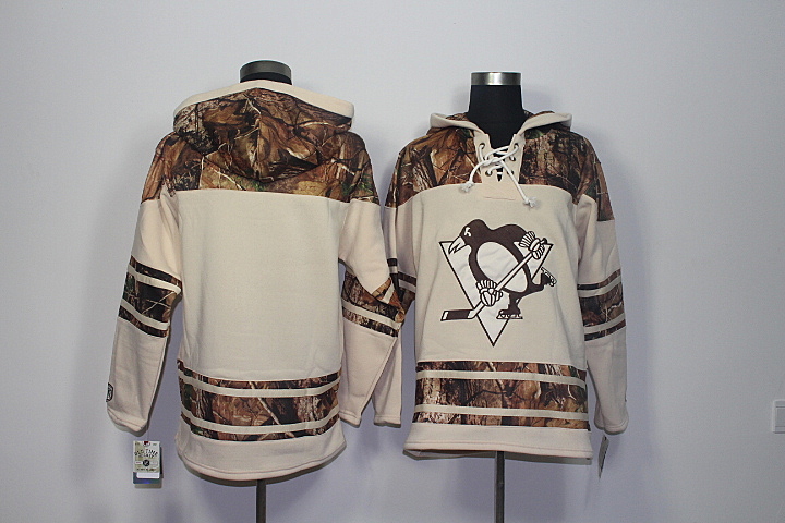Penguins Blank Old Time Hockey Stone Realtree Lacer Name and Number Hoodie