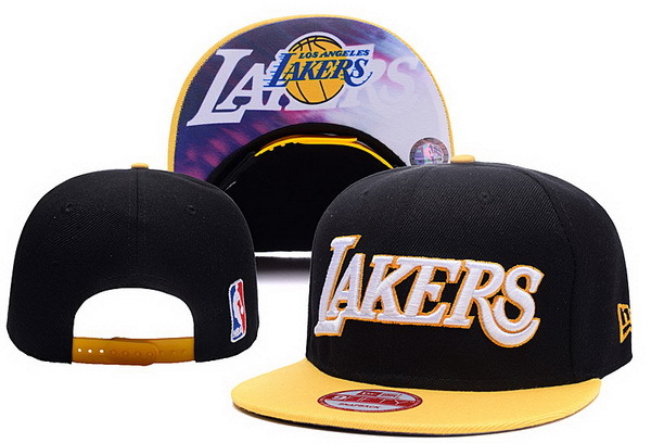 Lakers Team Logo Black Adjustable Hat