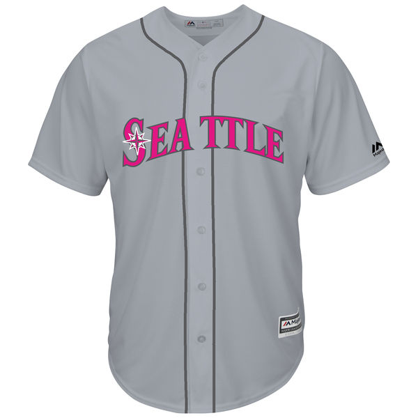 Mariners Blank Grey 2016 Mother's Day Flexbase Jersey