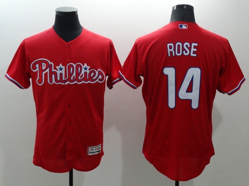 Phillies 14 Pete Rose Red Flexbase Jersey