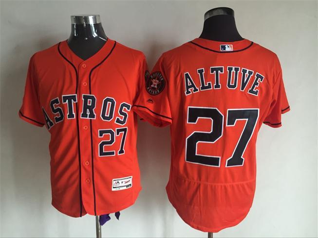 Astros 27 Jose Altuve Orange Flexbase Jersey