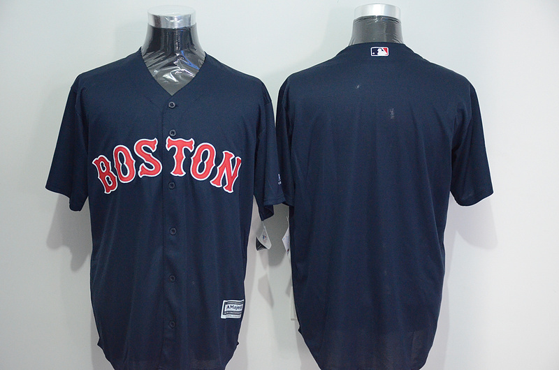 Red Sox Blank Navy Blue New Cool Base Jersey