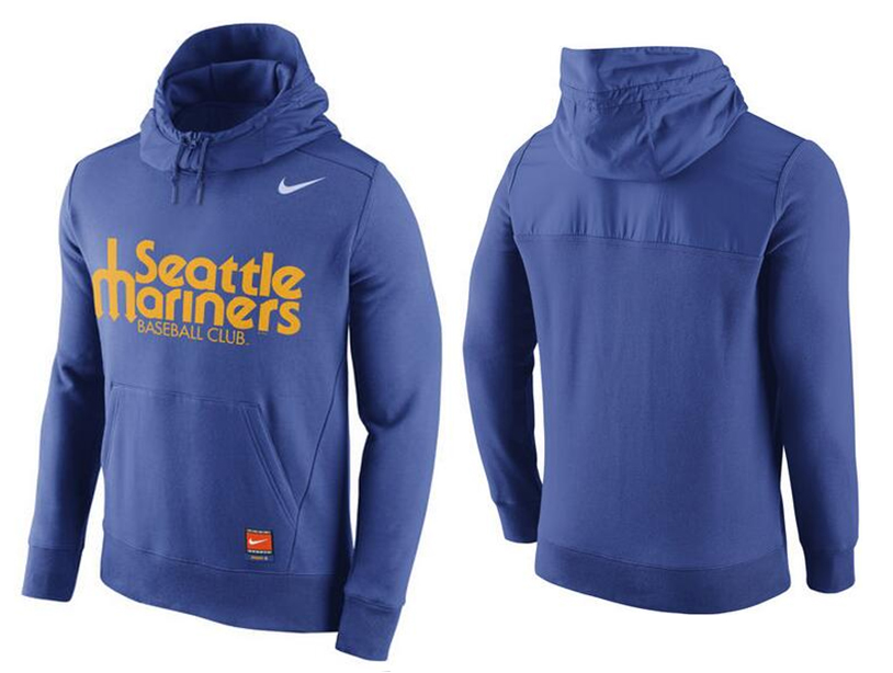 Nike Seattle Mariners Blue Cooperstown Collection Hybrid Pullover Hoodie