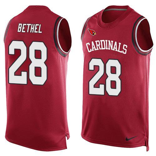 Nike Cardinals 28 Justin Bethel Red Player Name & Number Tank Top