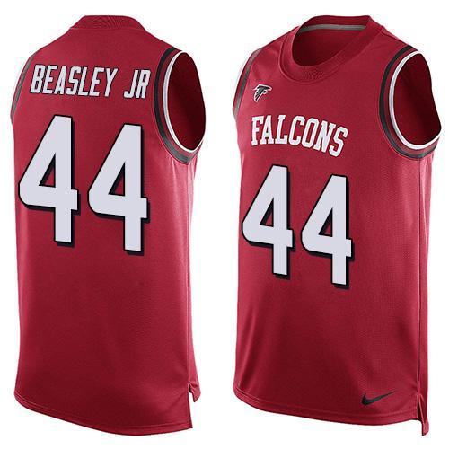 Nike Falcons 44 Vic Beasley Red Player Name & Number Tank Top