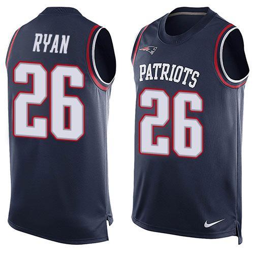 Nike Patriots 26 Ryan Logan Blue Player Name & Number Tank Top