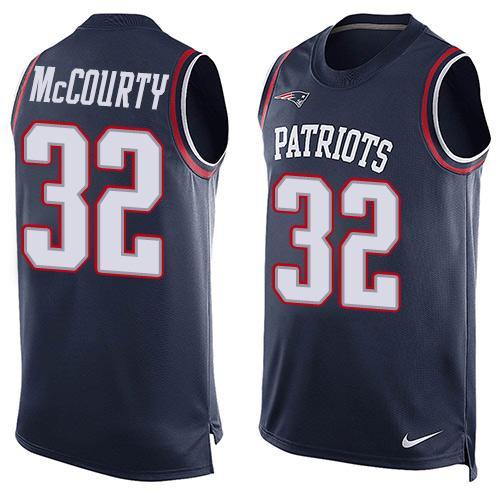Nike Patriots 32 Devin McCourty Blue Player Name & Number Tank Top