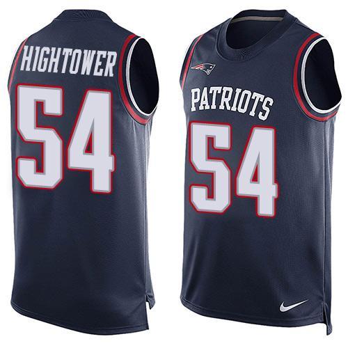 Nike Patriots 54 Dont'a Hightower Blue Player Name & Number Tank Top