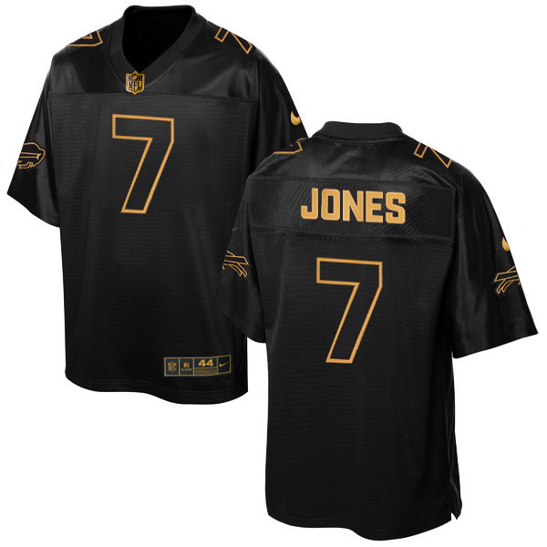 Nike Bills 7 Cardale Jones Pro Line Black Gold Collection Elite Jersey