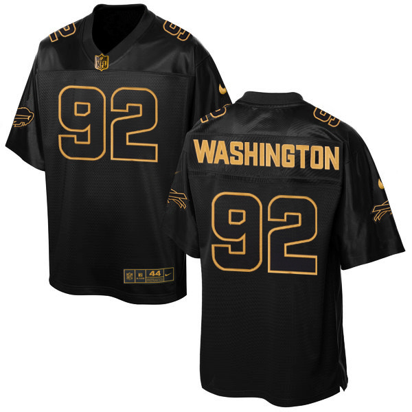 Nike Bills 92 Adolphus Washington Pro Line Black Gold Collection Elite Jersey