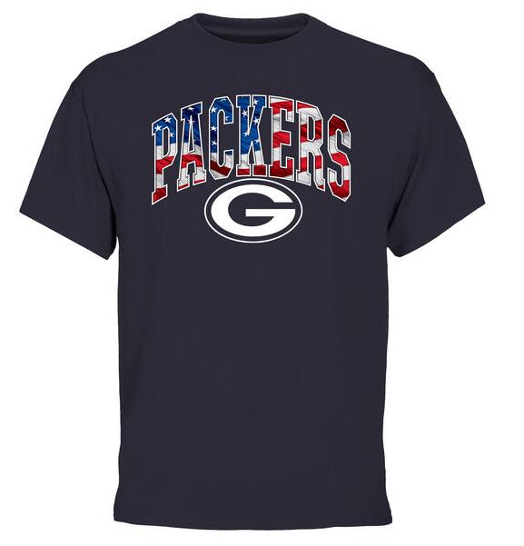 Green Bay Packers Pro Line Navy Banner Wave Men's T Shirt