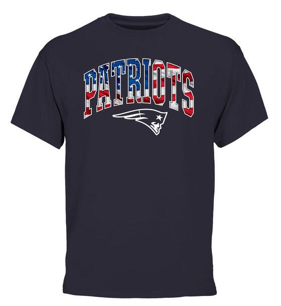 New England Patriots Pro Line Navy Banner Wave Men's T Shirt