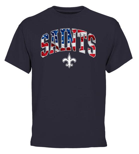 New Orleans Saints Pro Line Navy Banner Wave Men's T Shirt