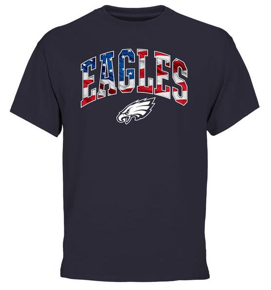 Philadelphia Eagles Pro Line Navy Banner Wave Men's T Shirt