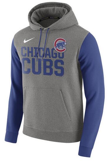 Nike Chicago Cubs Gray Club Fleece Men's Pullover Hoodie