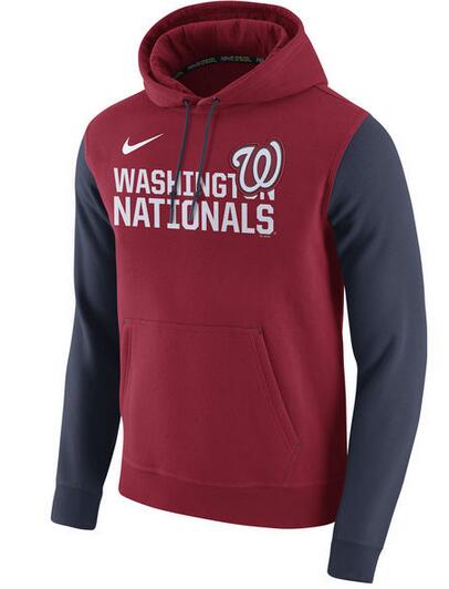 Nike Washington Nationals Red Club Fleece Men's Pullover Hoodie