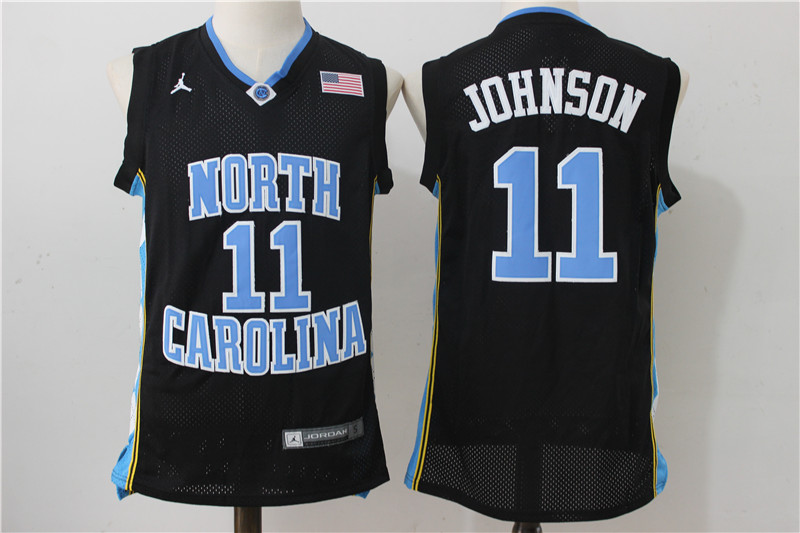 North Carolina Tar Heels 11 Brice Johnson Black College Jersey