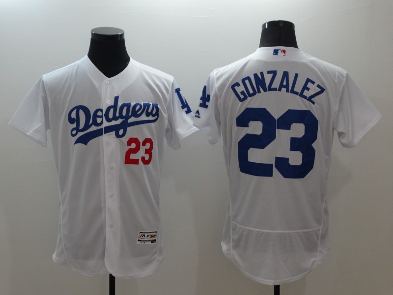 Dodgers 23 Adrian Gonzalez White Flexbase Jersey