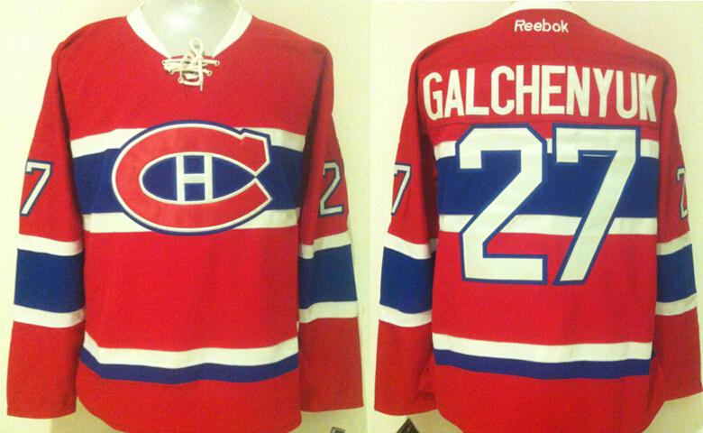 Canadiens 27 Alex Galchenyuk Red Reebok Jersey