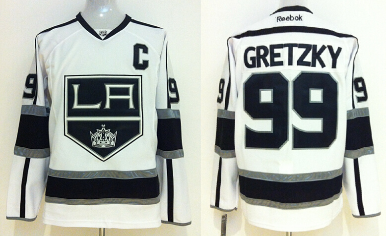 Kings 99 Wayne Gretzky White Reebok Jersey