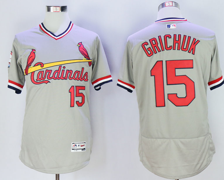 Cardinals 15 Randal Grichuk Grey 1978 Turn Back The Clock Jersey