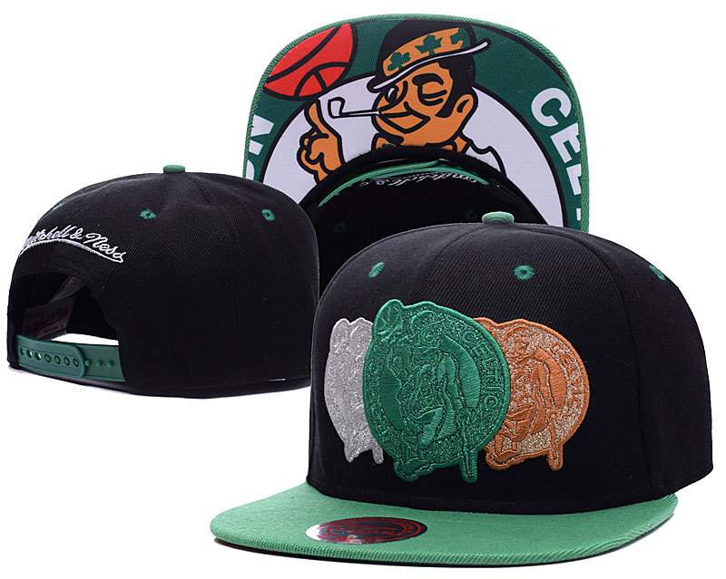 Celtics Black Mitchell & Ness Adjustable Hat YD