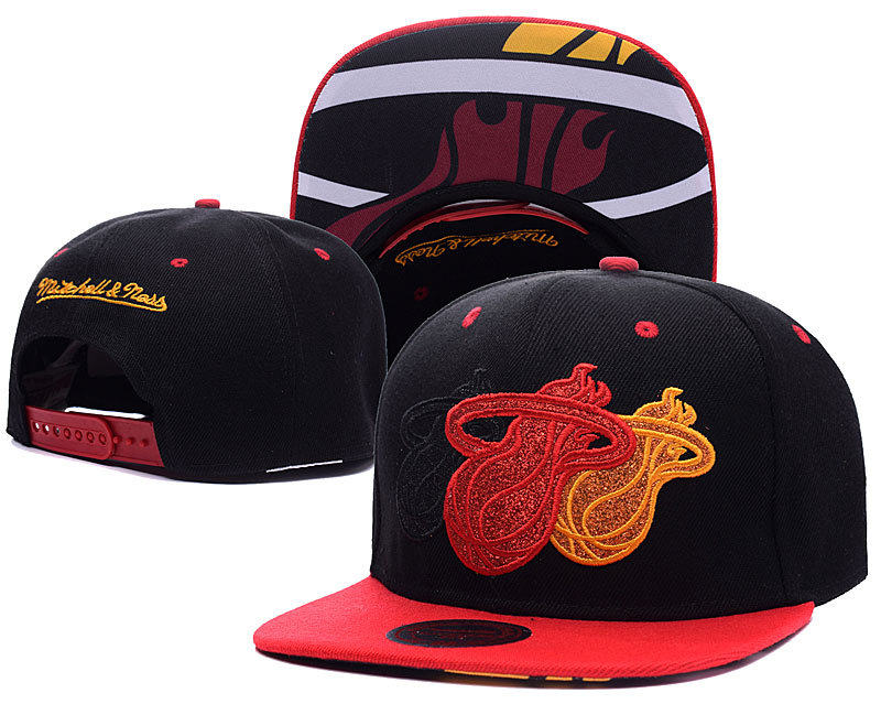Heat Black Mitchell & Ness Adjustable Hat YD
