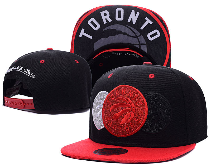 Raptors Black Mitchell & Ness Adjustable Hat YD