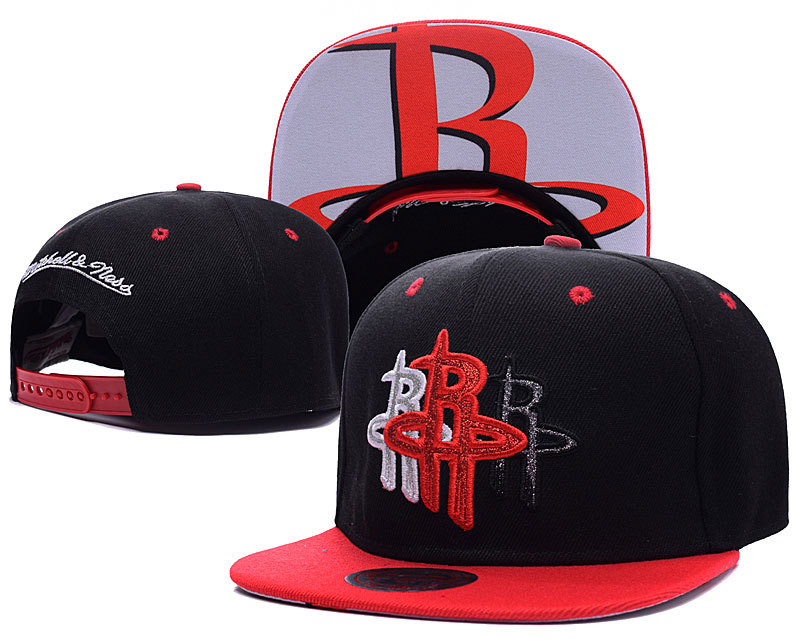 Rockets Black Mitchell & Ness Adjustable Hat YD