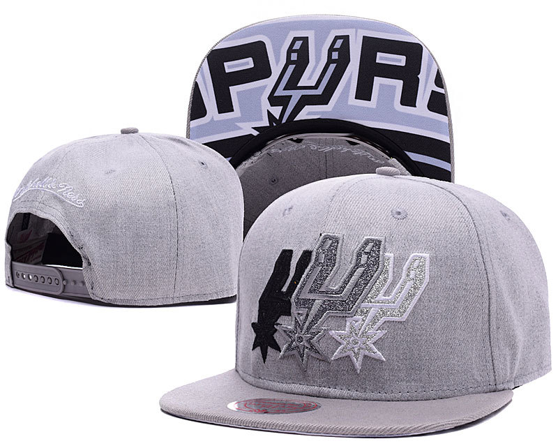 Spurs Grey Mitchell & Ness Adjustable Hat YD