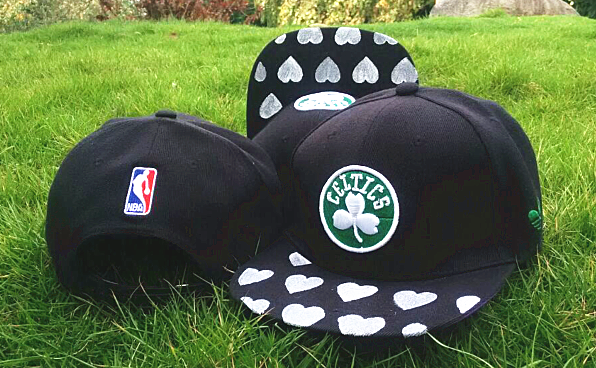 Celtics Team Logo Black Adjustable Hat GF