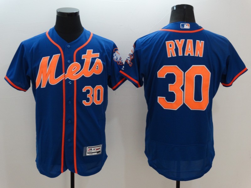 Mets 30 Nolan Ryan Blue Flexbase Jersey